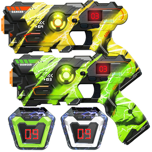 OSALON laser tag guns set 2 front view for easy backyard battles