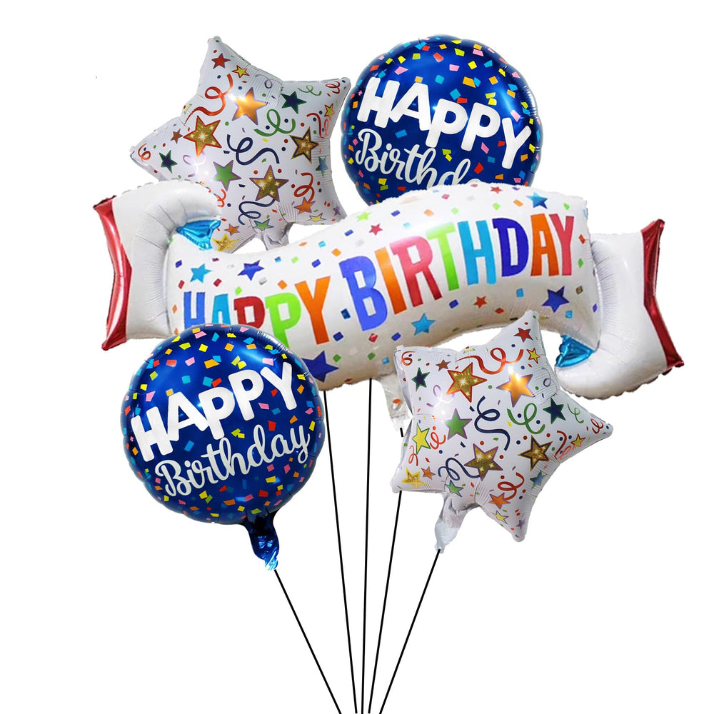 OSAMUHA colorful Happy Birthday banner for festive party decor and photos