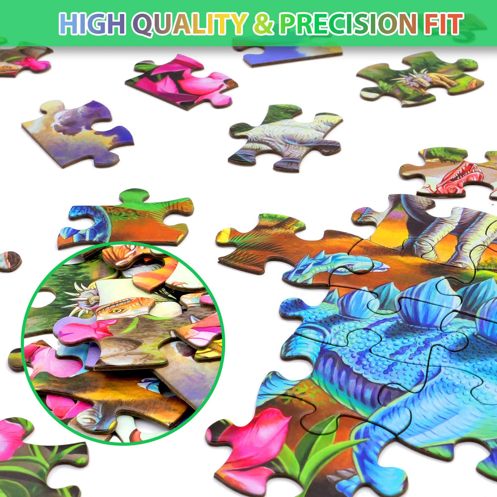 OSBOO dinosaur puzzle thick cardboard demonstrates durability