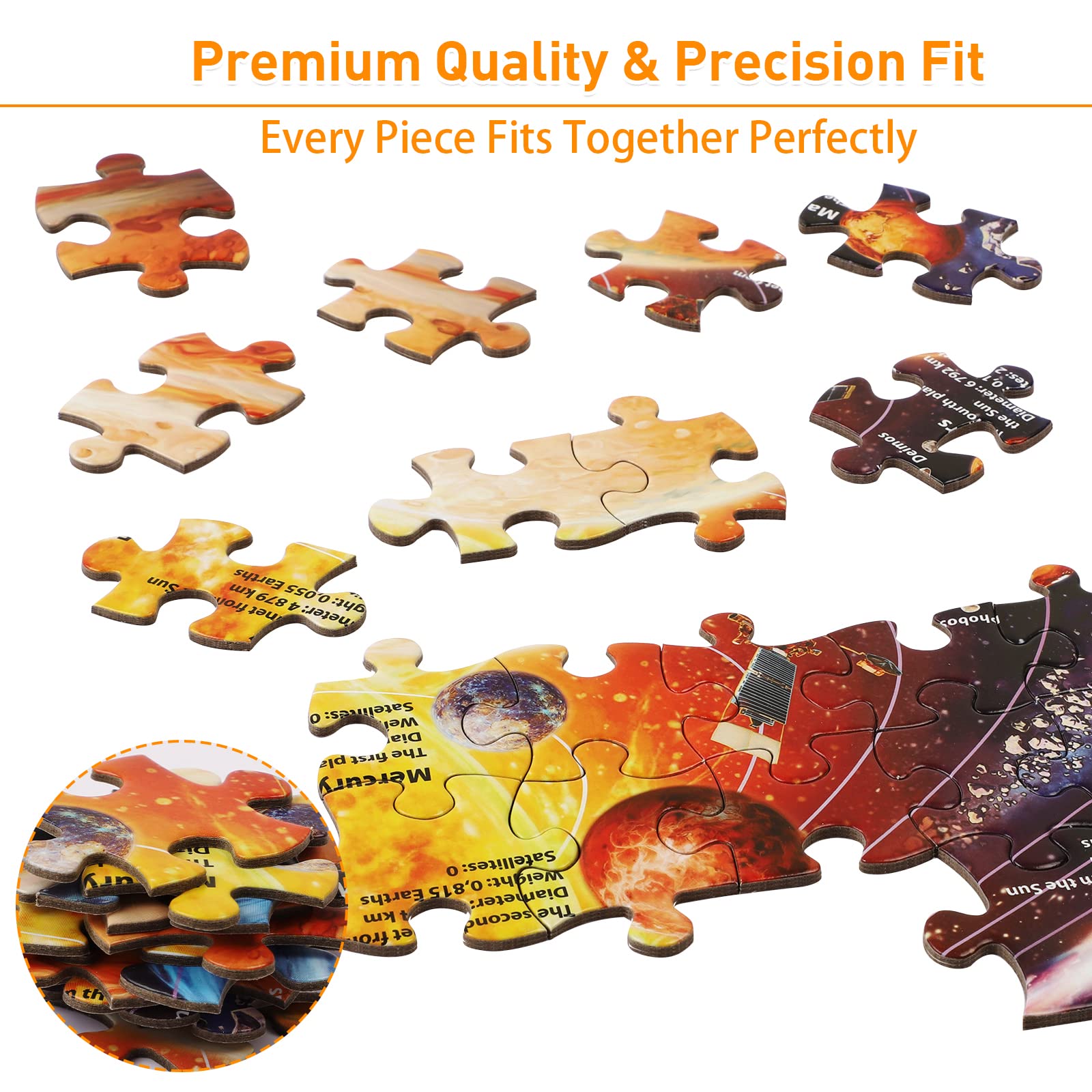 OSBOO Solar System Puzzle kids hands assembling, enhances fine motor skills and concentration.
