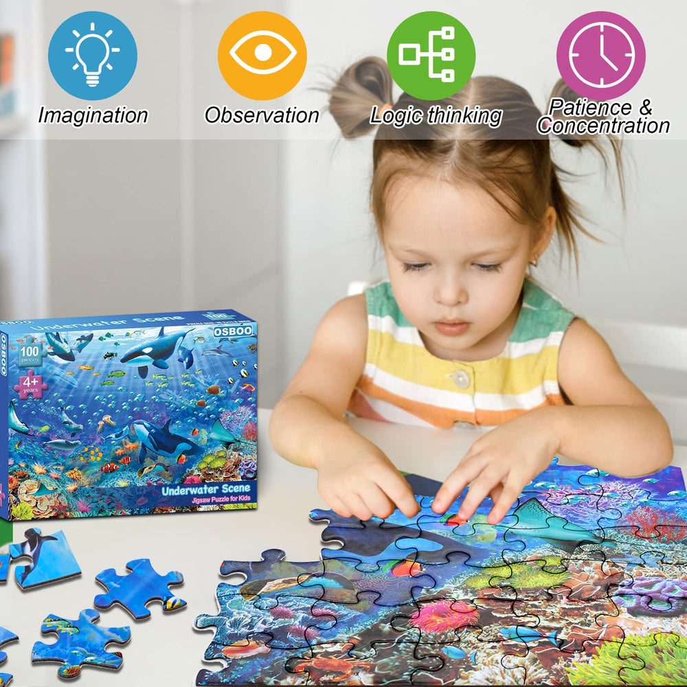 OSBOO underwater-scene poster-included shows reference image for quick assembly.