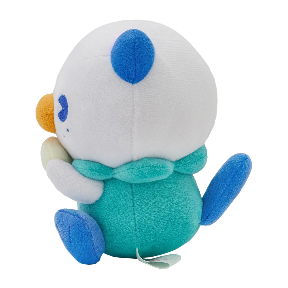 Oshawott plush from Saiko Soda Refresh, featuring rounded form and cheerful face.
