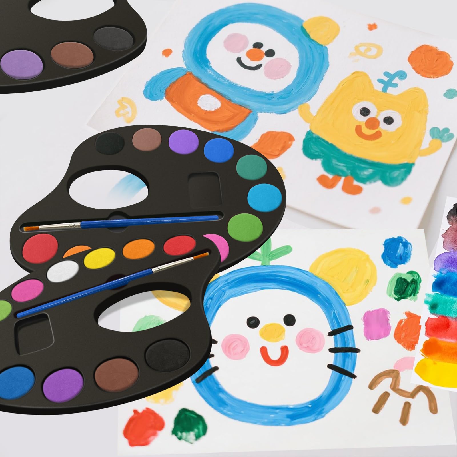 OSIMIG on-paper painting with washable colors for easy cleanup.