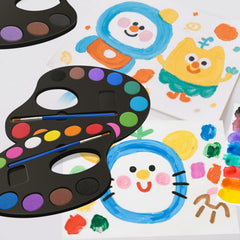 OSIMIG on-paper painting with washable colors for easy cleanup.