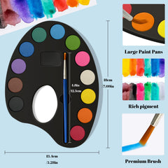 OSIMIG watercolor palette closeup shows rich blends ideal for learning.