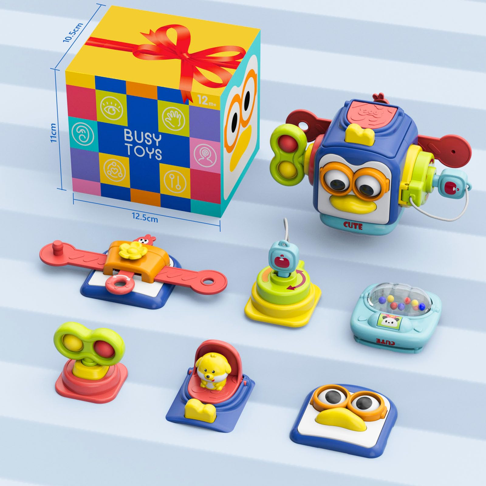 OSIMILY Busy Cube easy-clean materials simplify after-play cleanup.