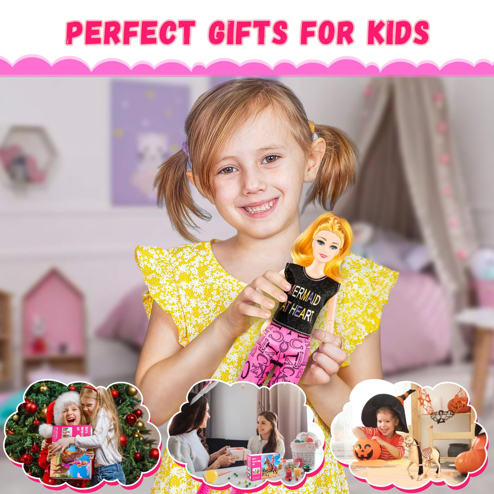 Dress-up fun with the Osllate doll horse playset for storytelling.