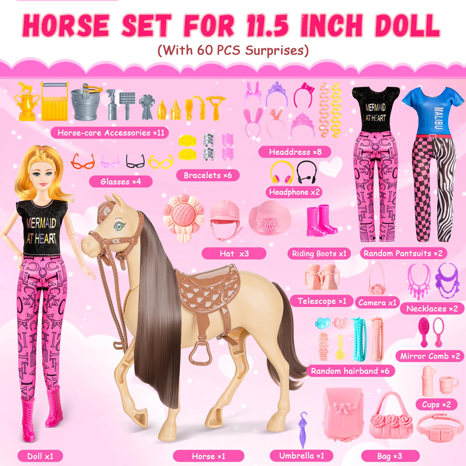 Saddle and bridle by Osllate enhance the dress-up experience.