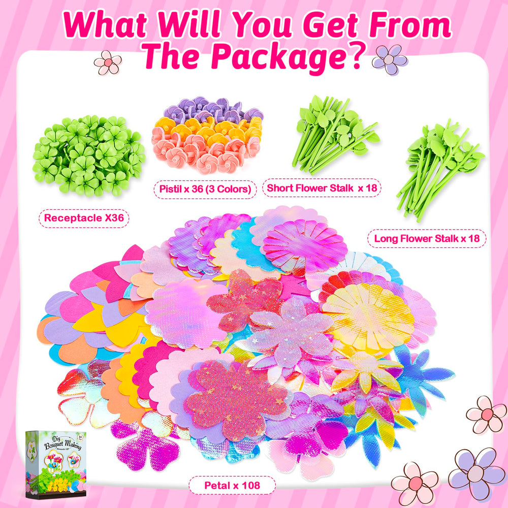 Osllate pistils in three colors enable diverse bouquet designs.