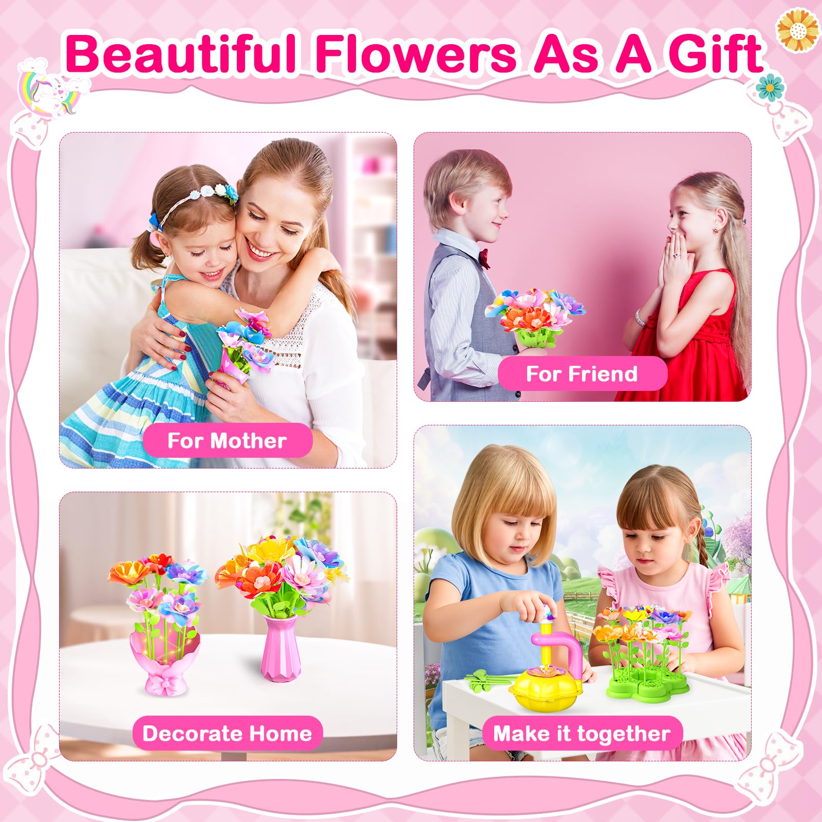 Osllate receptacle 36 keeps bouquets neat and secure during play