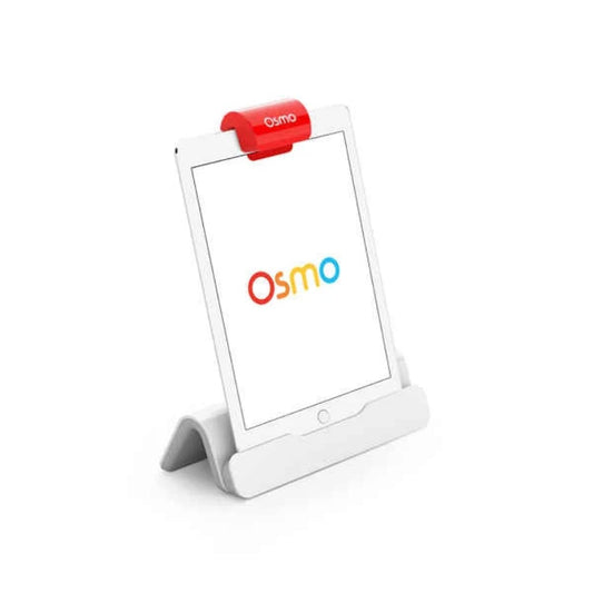 Osmo base for iPad setup with reflector enables interactive learning.