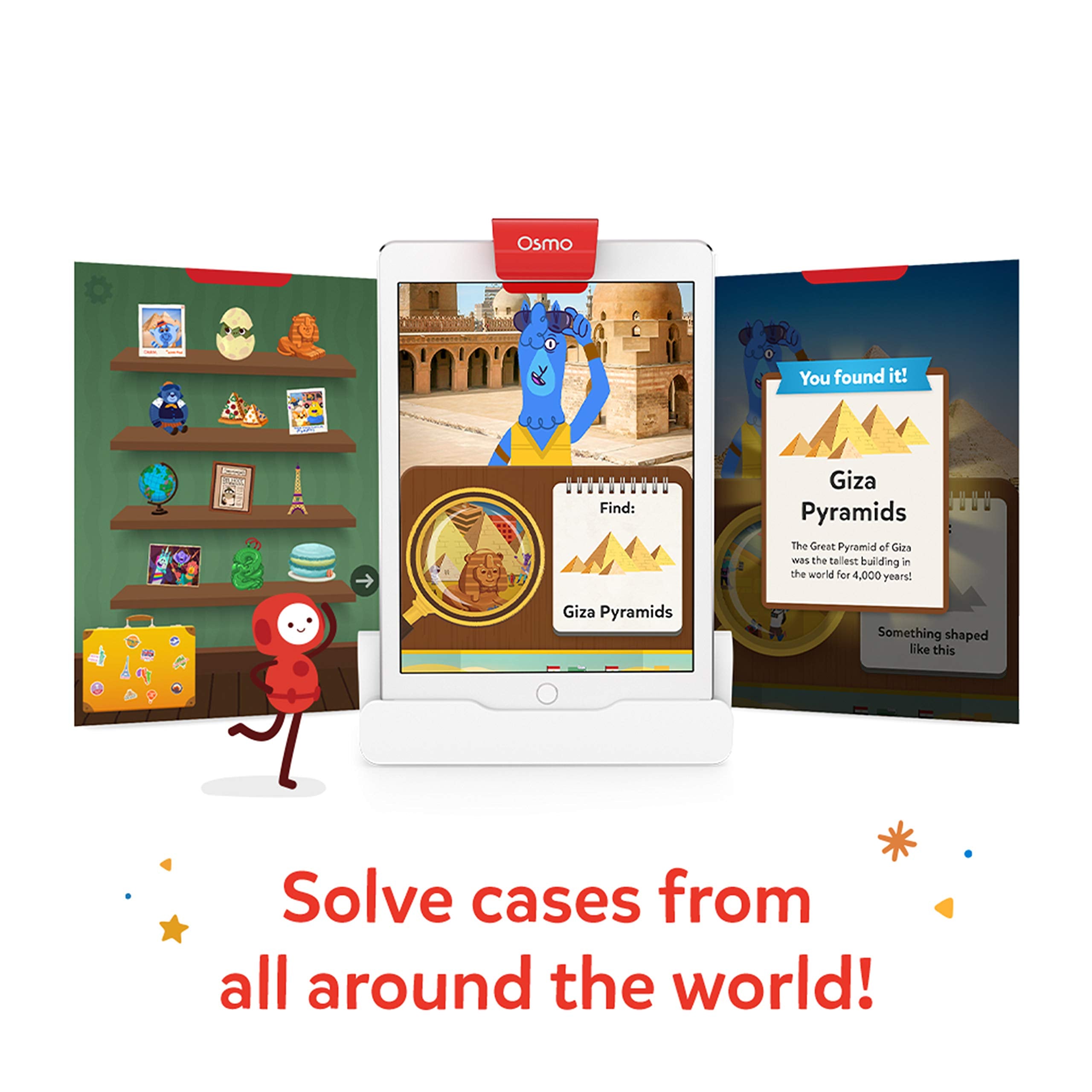Osmo Detective Agency landmark icons on map for geography exploration