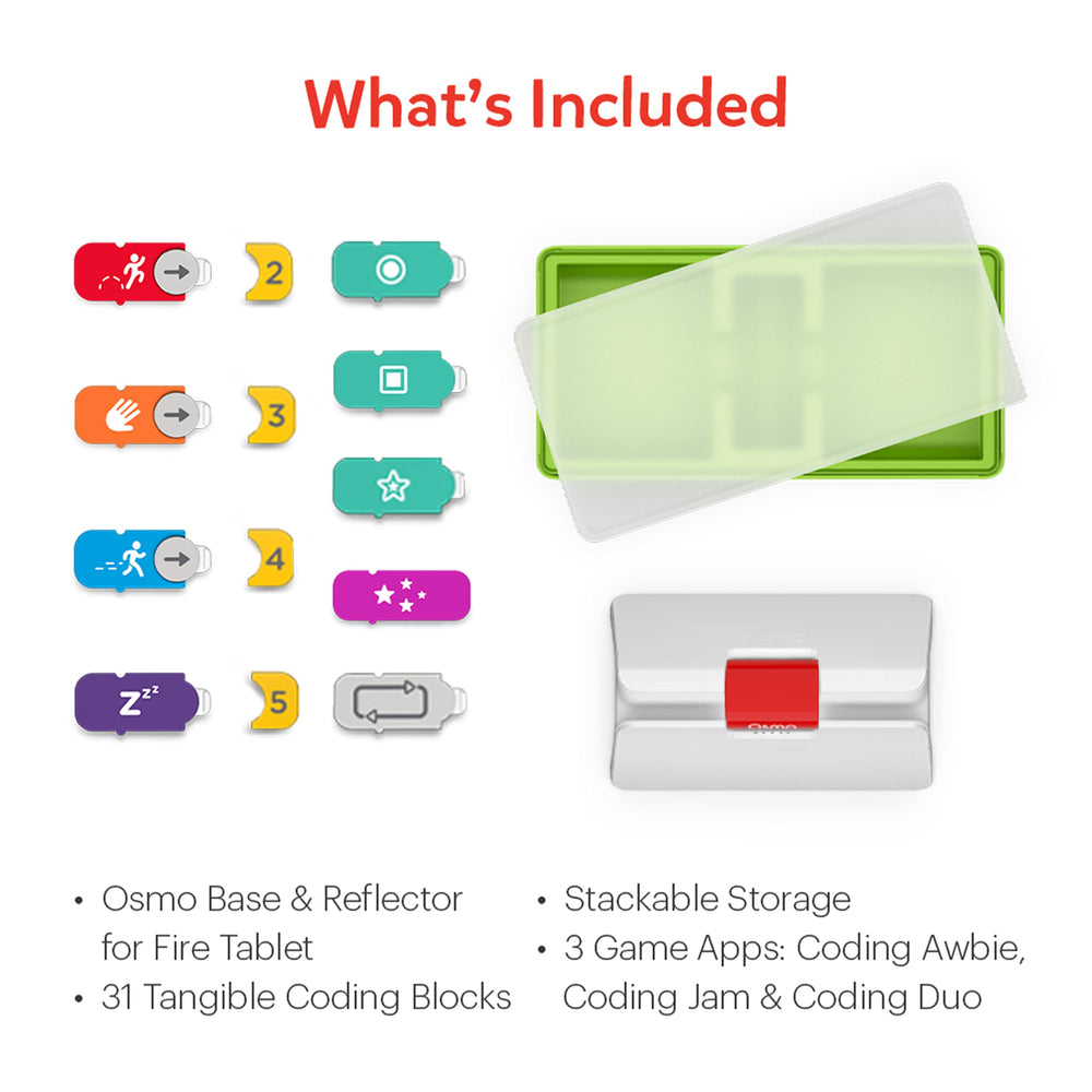 Osmo Coding Duo 60+ puzzles challenge teamwork and advanced problem-solving.
