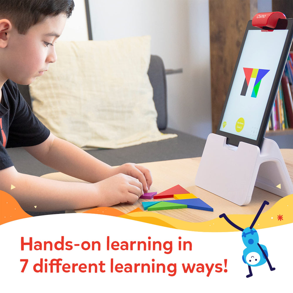 Osmo Lettertopia tiles help kids build words and collaborate in team challenges.