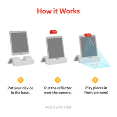 Osmo Newton creative-physics puzzles using drawing and placement.