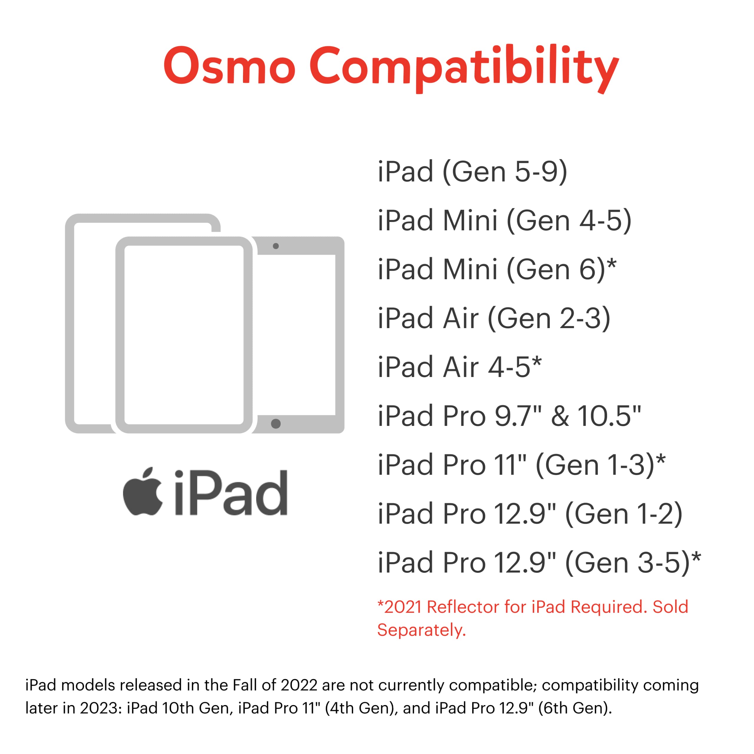 Osmo iPad-base-reflector-setup enables reliable interaction without Wi-Fi.