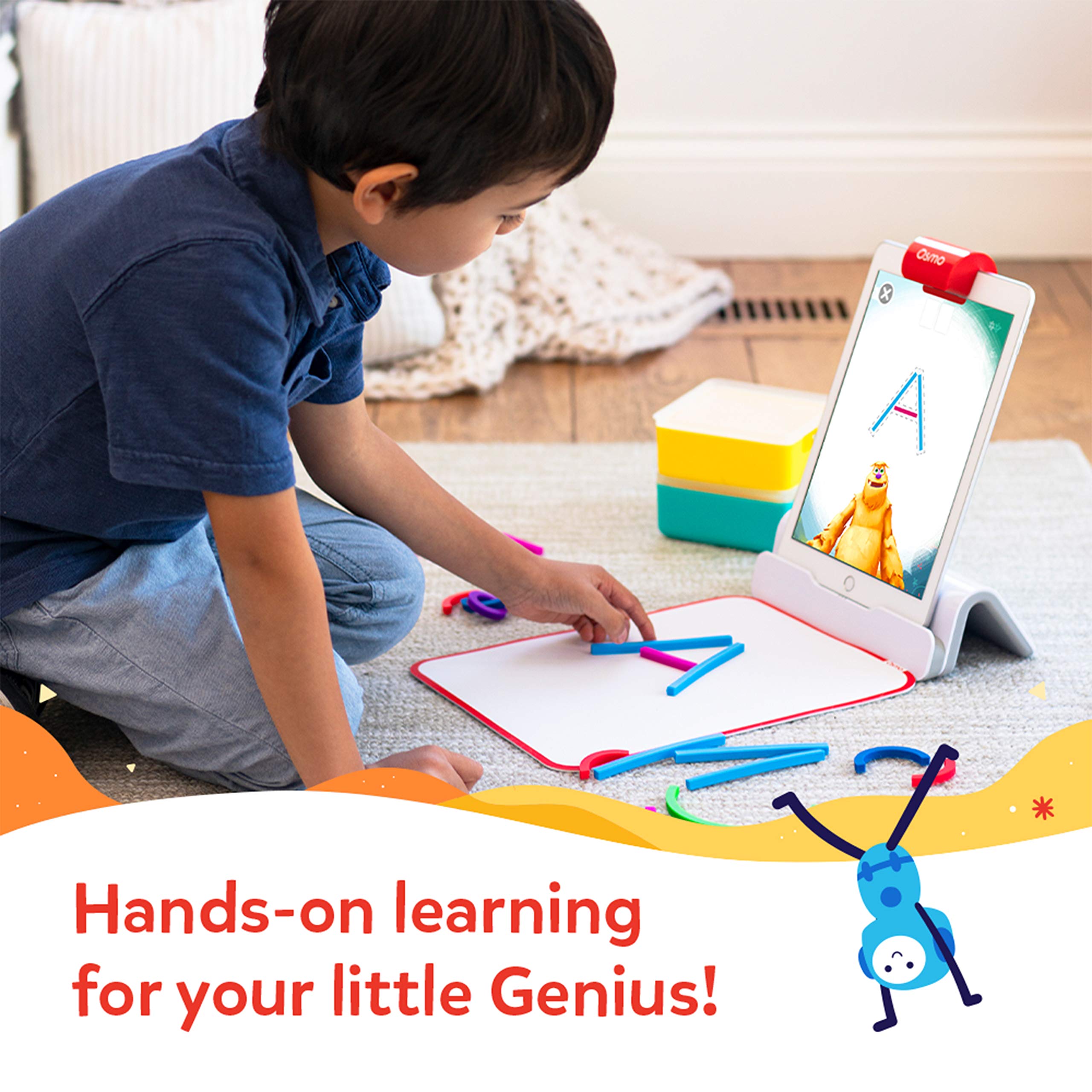 Osmo Little Genius Squiggle Magic drawing actions foster pre-drawing skills.