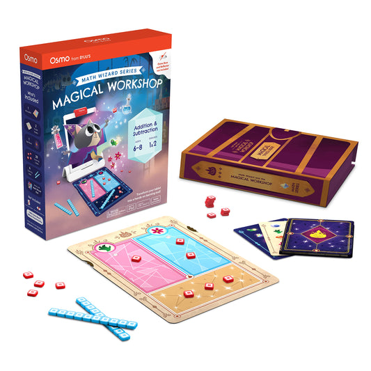 Osmo Math Wizard Workshop kids playing with hands-on math challenges