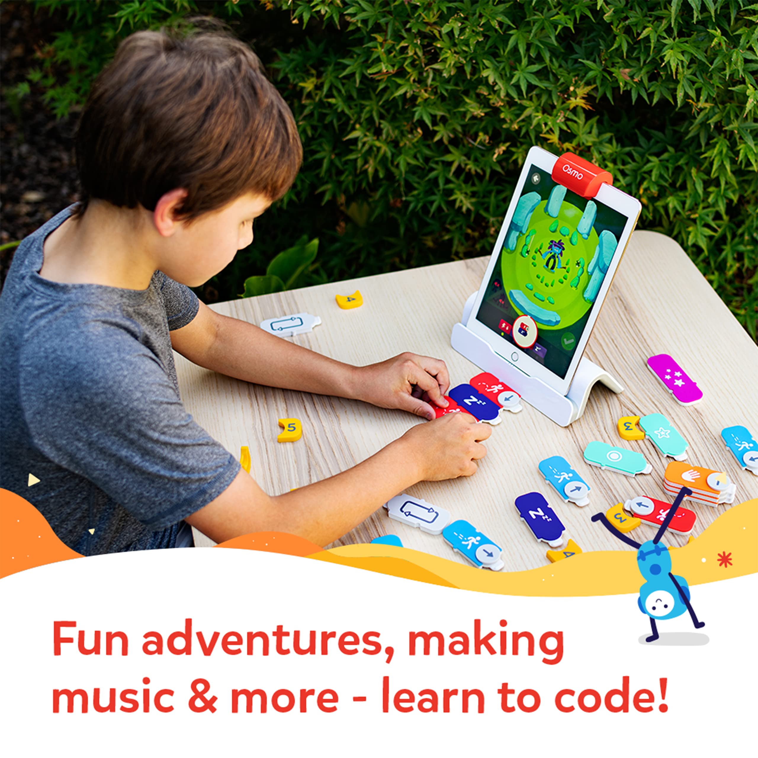Osmo physical coding blocks turn abstract concepts into hands-on activity.