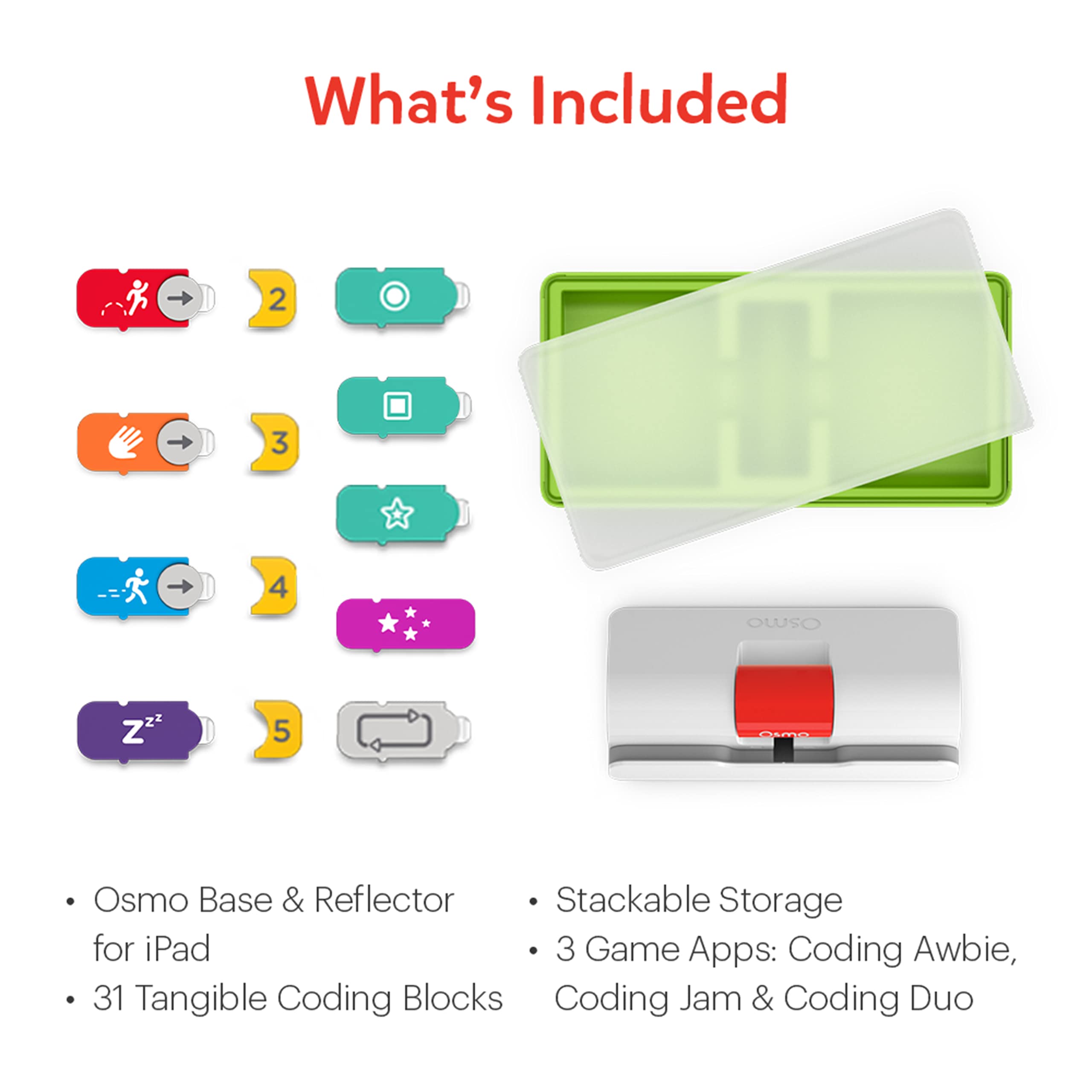 Osmo three apps access includes Awbie, Jam and Duo.