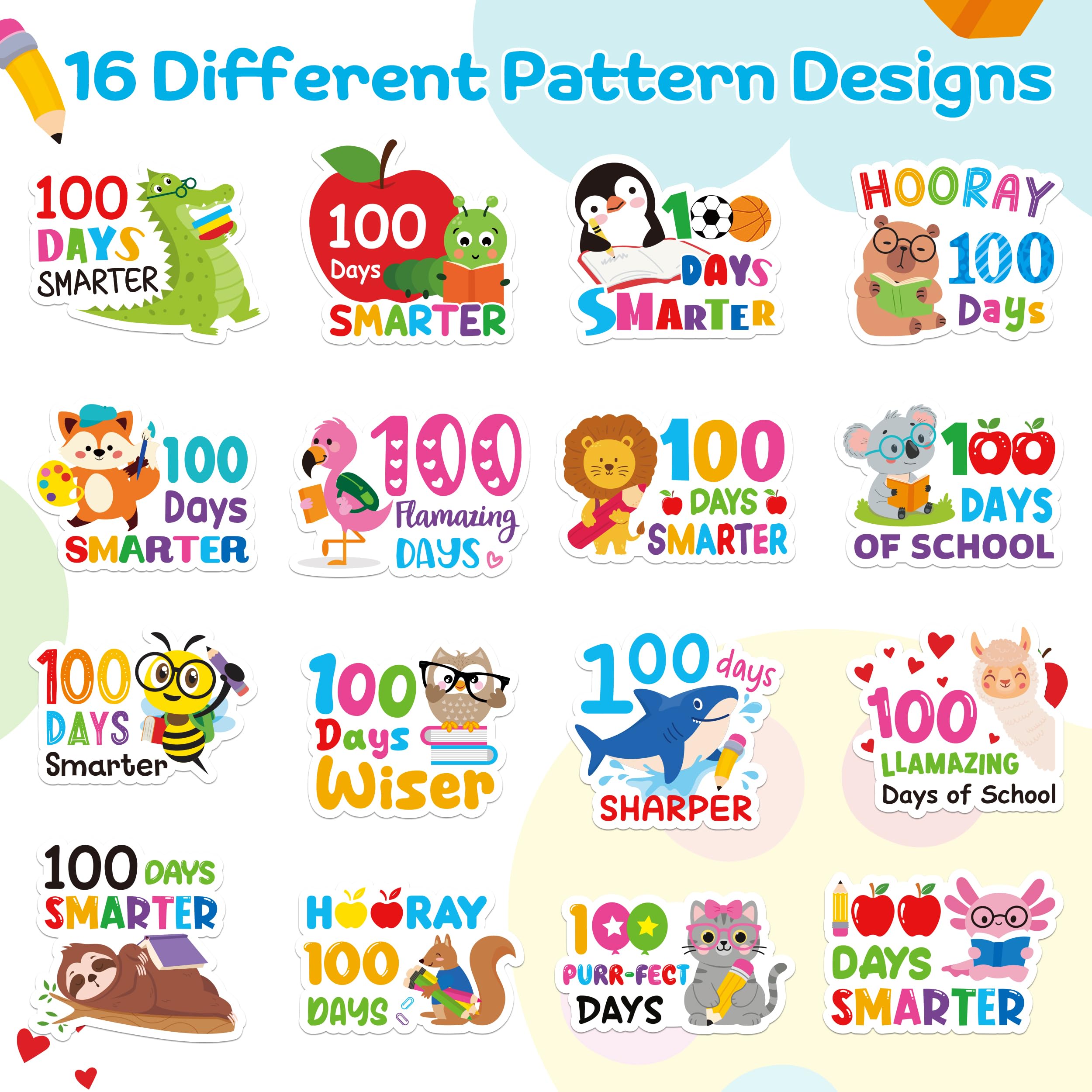 OSNIE teacher reward stickers ideal for recognizing 100 days smarter.