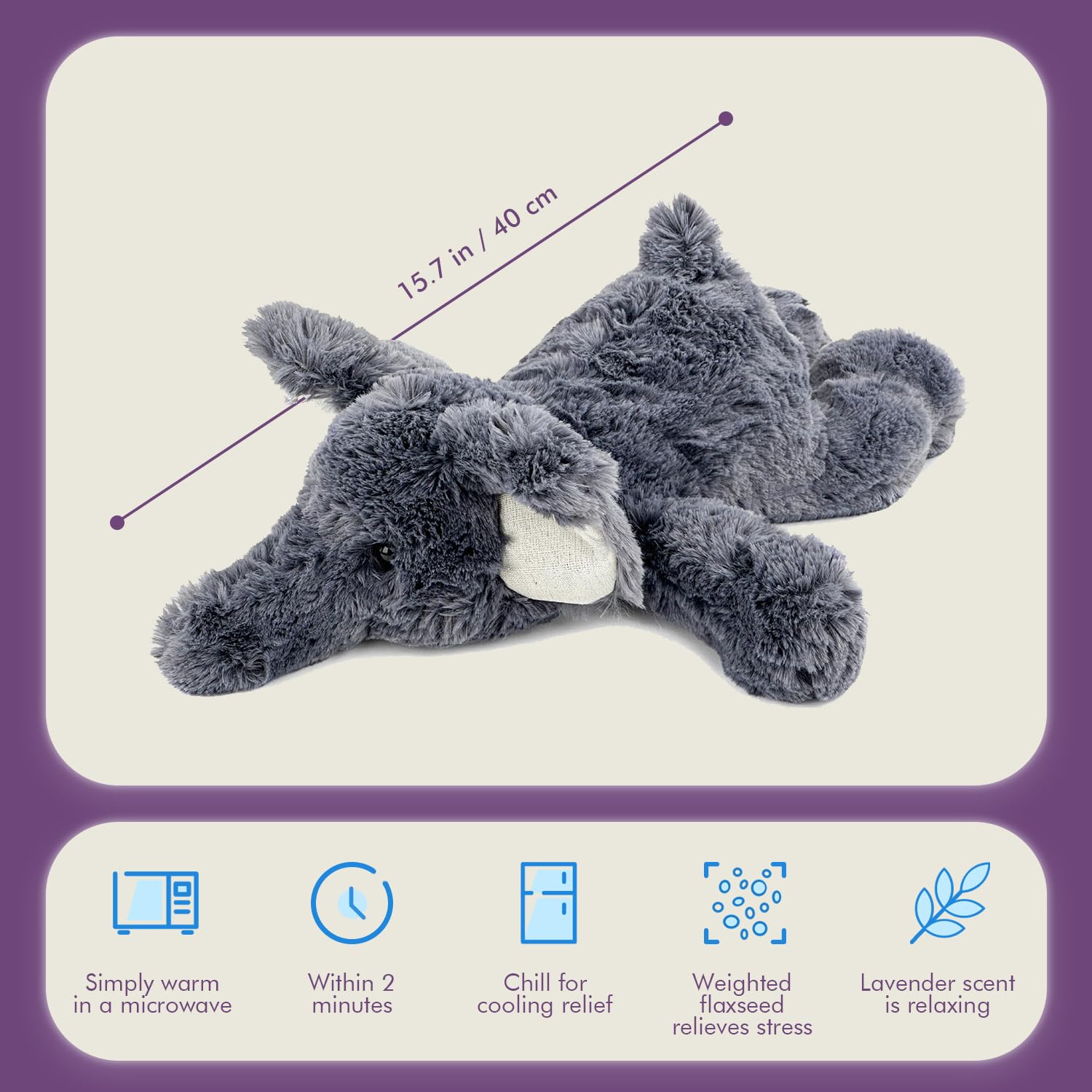 OSOCU grey elephant ideal for relaxation at home or office.