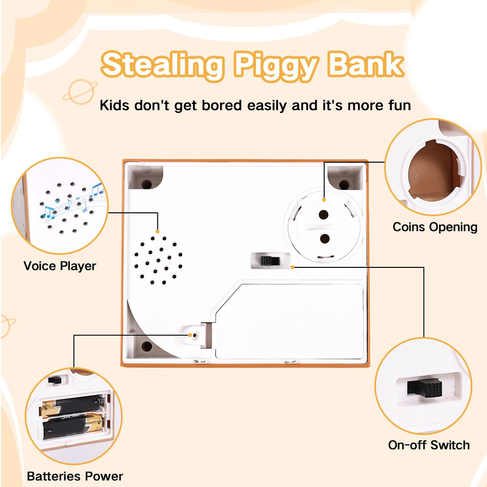 OSPNIEEK Piggy Bank Cat large capacity for many coins.