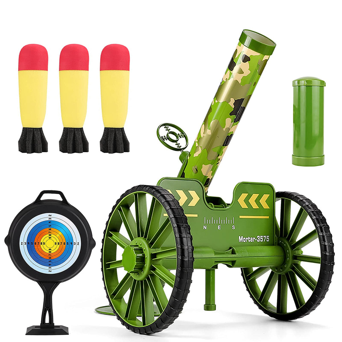 OSQI Mortar Launcher Set with adjustable barrel angle for outdoor aiming