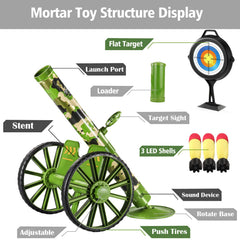 OSQI Mortar Launcher Set emits a realistic boom sound during launch