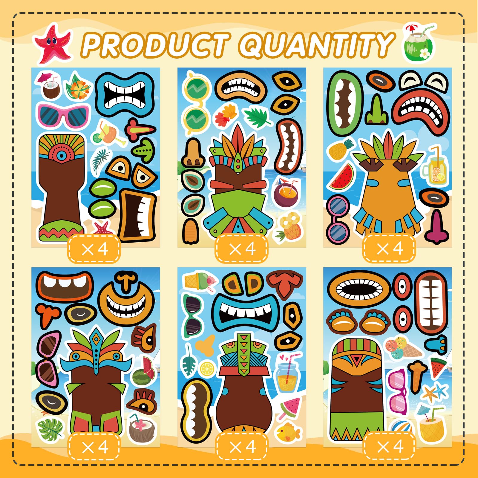 OTAITY animal face design elephants for playful, creative sticker making.