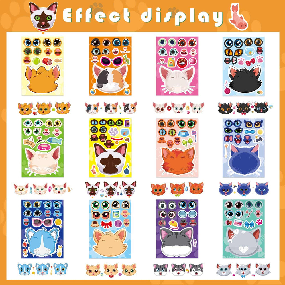 OTAITY 36 sheets cat stickers included 12 designs ideal for birthdays
