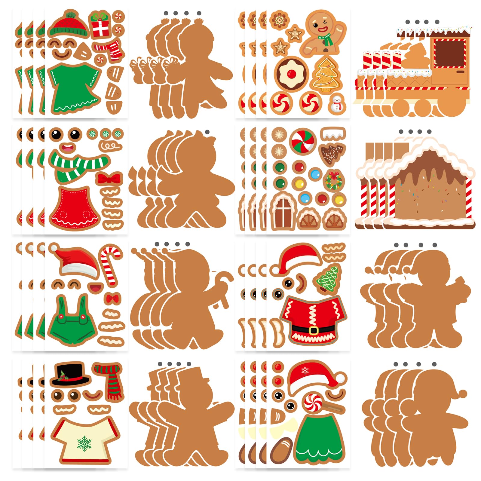 OTAITY gingerbread-house ornament cards for kids crafts and decorations