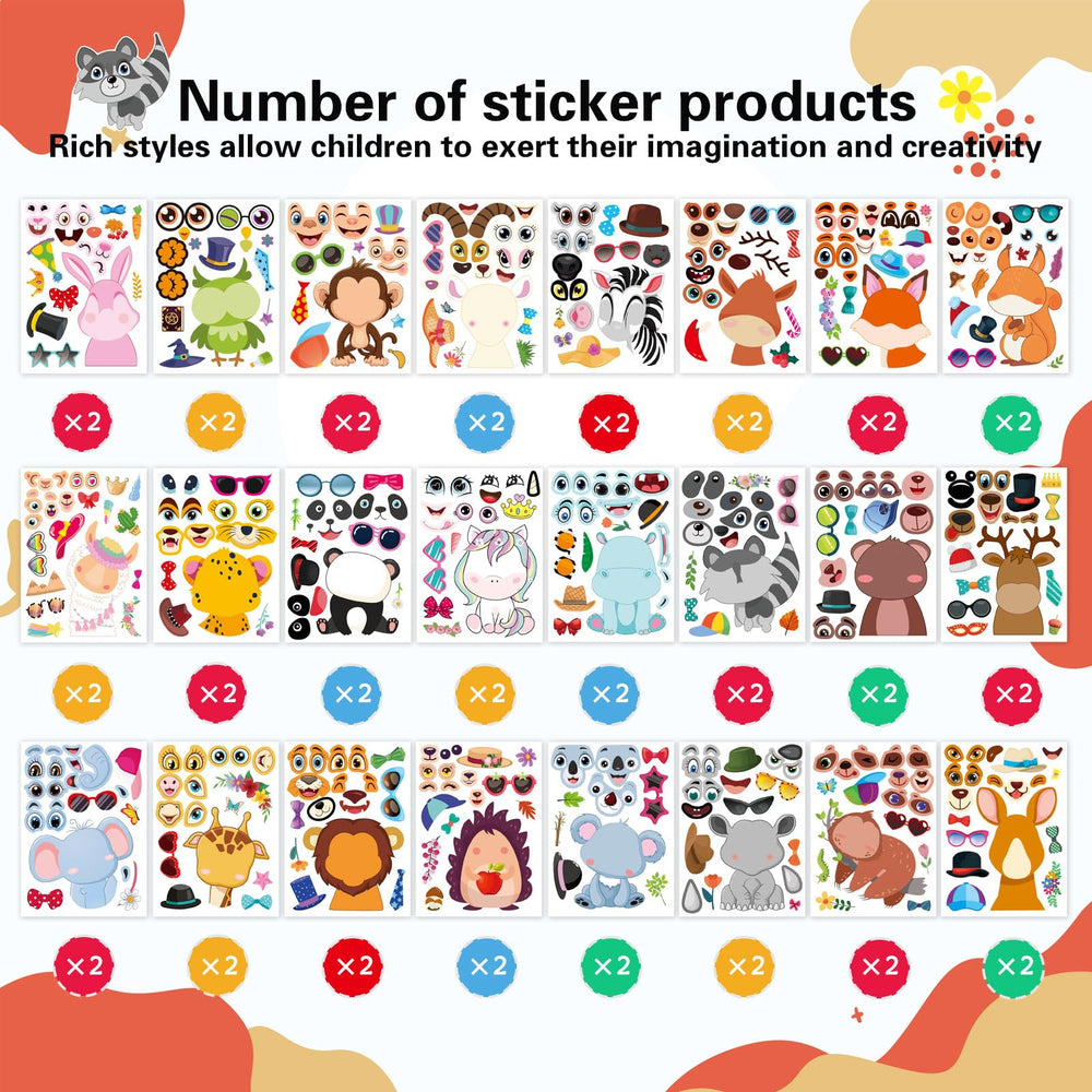 OTAITY face stickers mouth designs enable silly smiles on kids' faces.