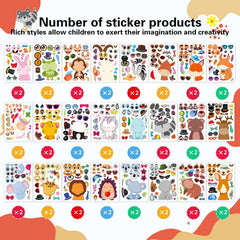 OTAITY face stickers mouth designs enable silly smiles on kids' faces.