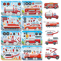 OTAITY fire truck stickers pack for facial design fun and creativity