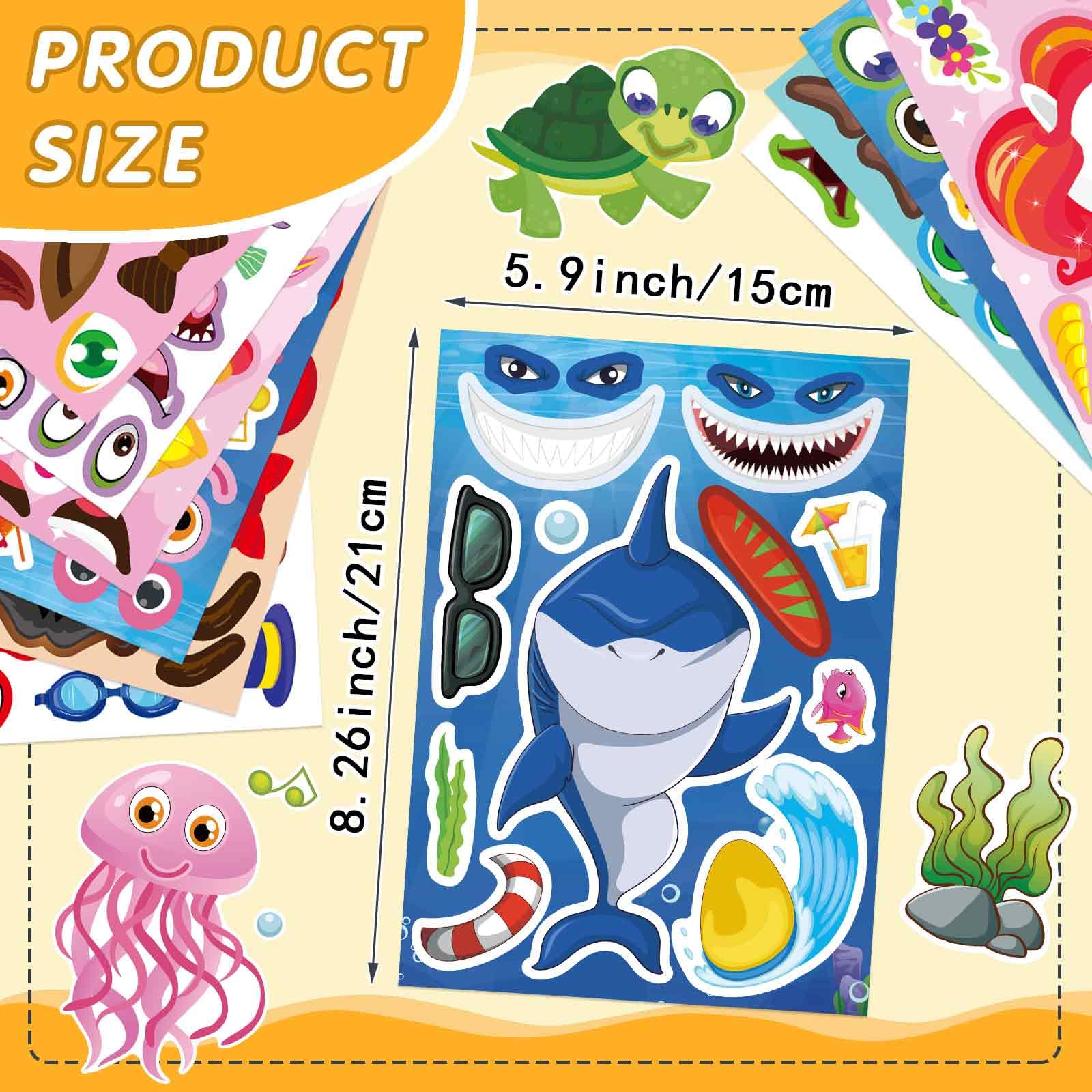 OTAITY Make a Face Stickers horses: colorful, versatile for classroom activities