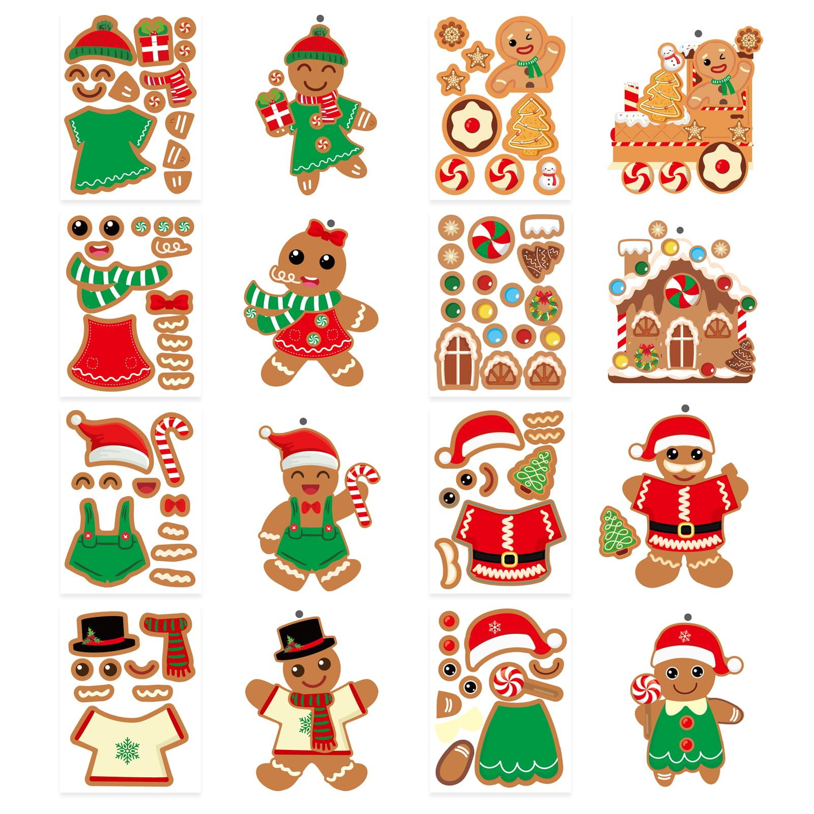 OTAITY Santa Claus ornament stickers for classroom activities
