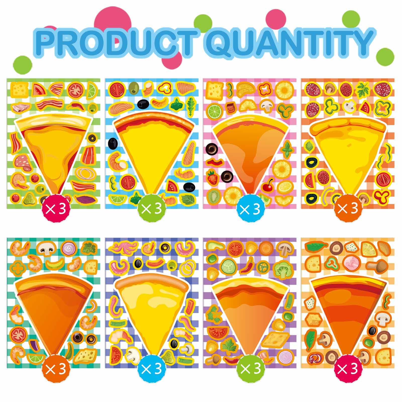 OTAITY self-adhesive pizza stickers are easy to apply and remove for reusable crafts
