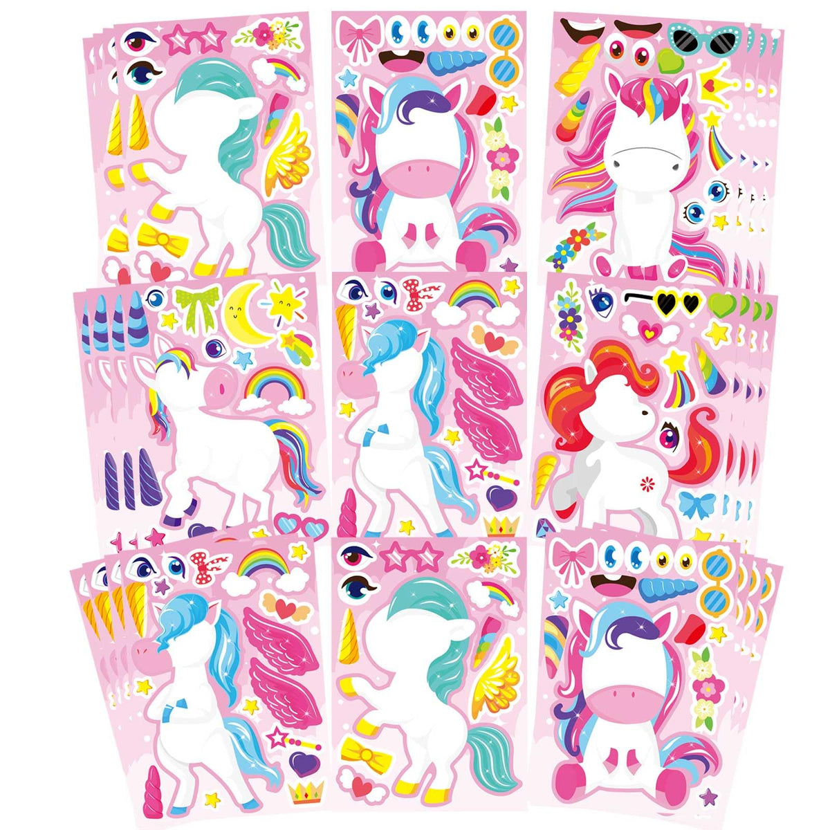 OTAITY unicorn stickers 24-sheets package for kid crafts and creative fun.