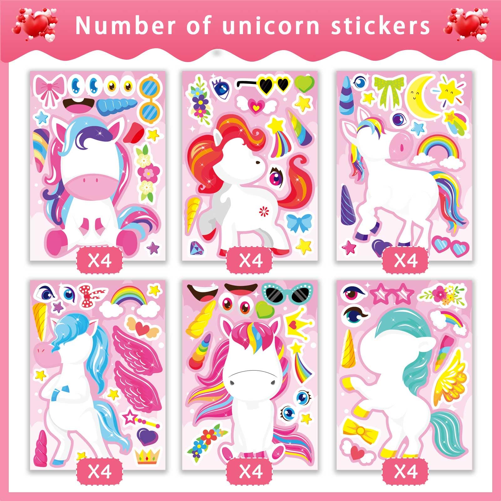 OTAITY unicorn stickers large size for easy handling and vivid designs.