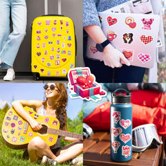 OTAITY Valentines party decorations with heart sticker sheets.