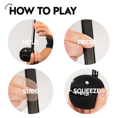 Otamatone black play-pitch stem demonstrates varying pitch for melodies.