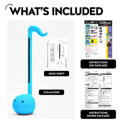 Otamatone Blue battery-compartment access supports quick setup and independent play.