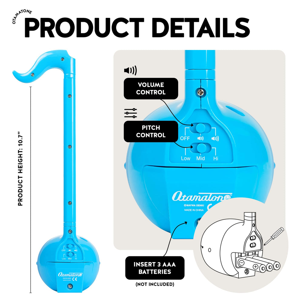 Otamatone Blue pitch variation covers low to high range for beginners.
