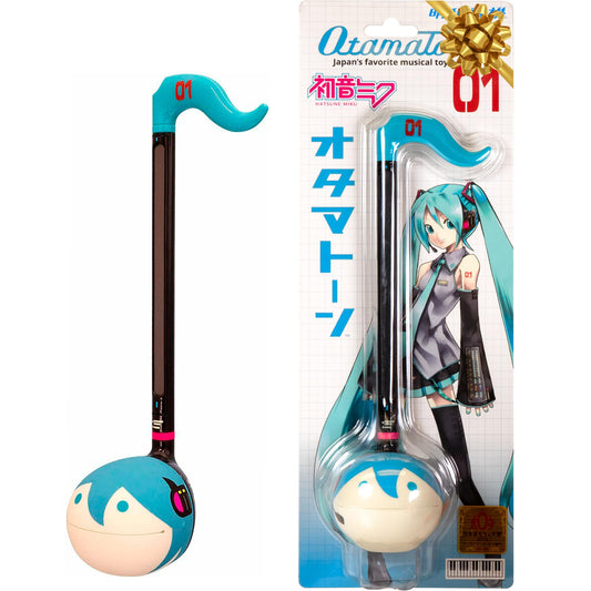 Otamatone Classic Hatsune Miku Edition front view showcasing portable design for travel.