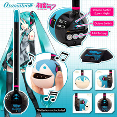 Otamatone Classic Hatsune Miku Edition mid-action play mode highlights simple pitch control.