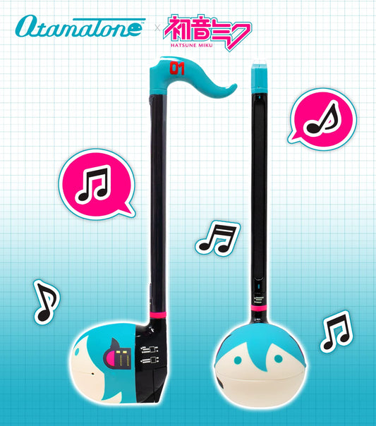 Otamatone Classic Hatsune Miku Edition side view emphasizes easy grip and playful vibe.