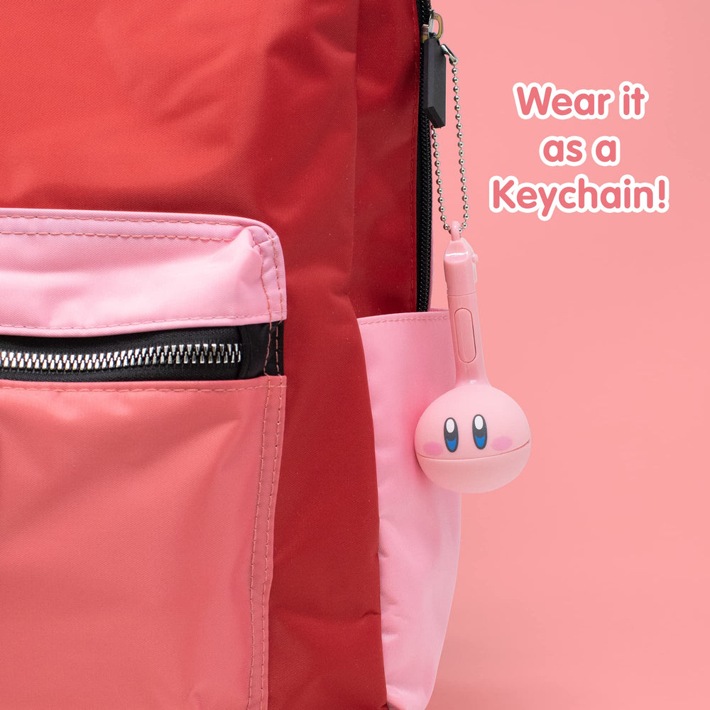 Otamatone Melody Kirby Edition notehead close-up emphasizes expressive singing toy appeal.