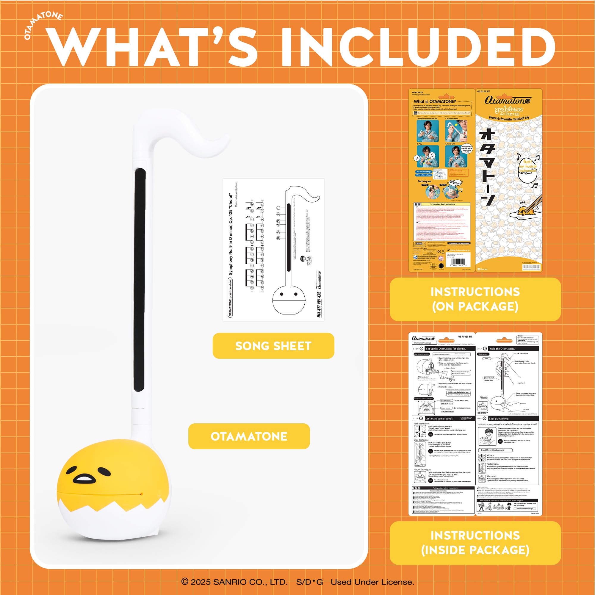 Otamatone Gudetama portable use for camping singalongs