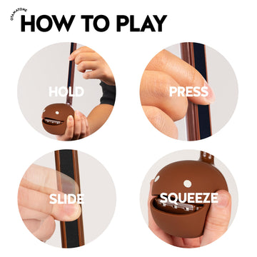 Otamatone Sweets Edition mint front view, approachable instrument for beginners and families.